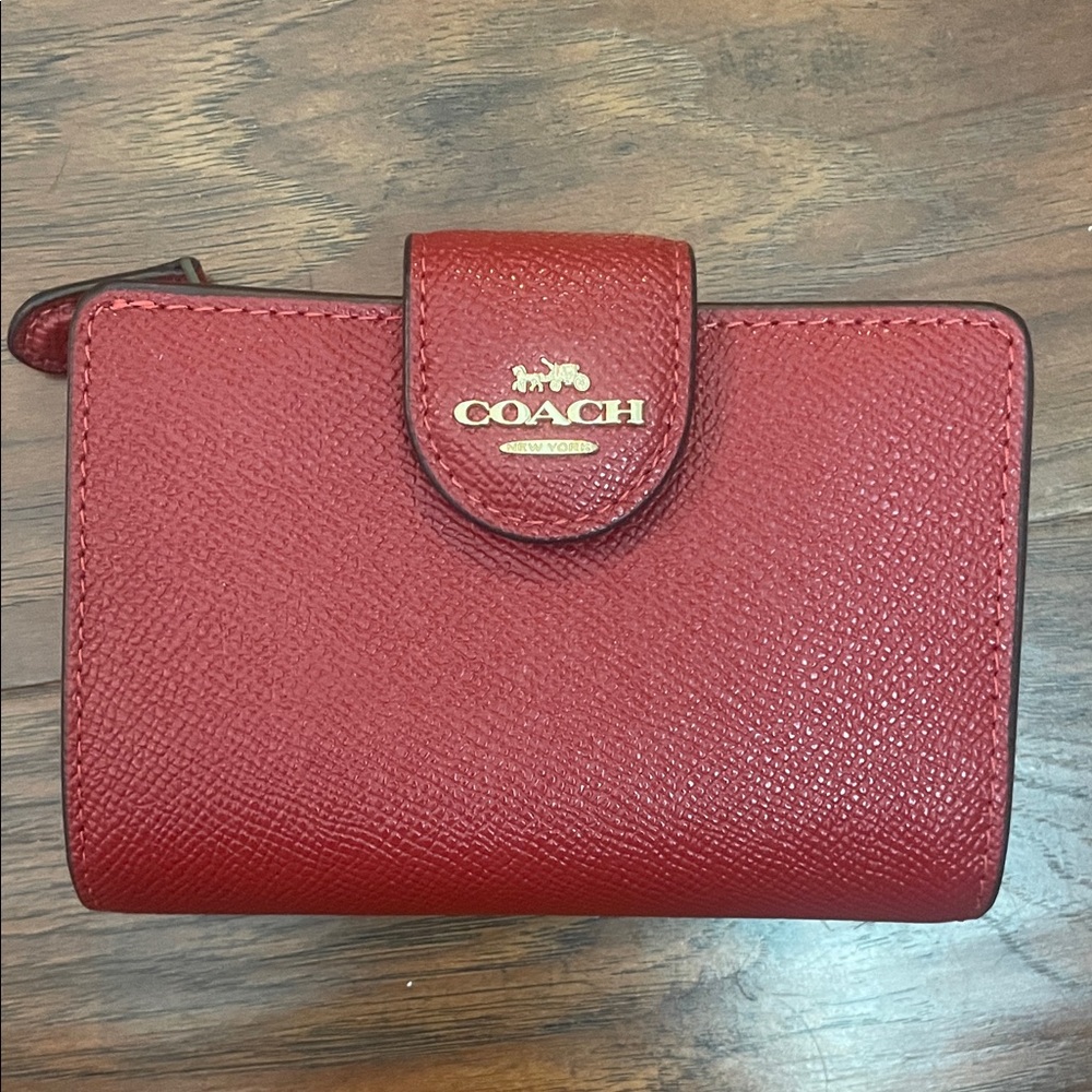 Coach Red Leather Women's Wallet